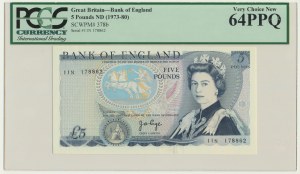 Great Britain, 5 Pounds (1973-1980) - PCGS 64 PPQ