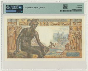 France, 1.000 Francs 1943 - PMG 66 EPQ