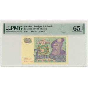 Szwecja, 5 koron 1978 - PMG 65 EPQ