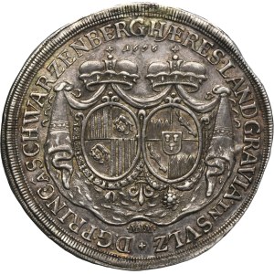 Germany, Principality of Schwarzenberg, Ferdinand Wilhelm Eusebius and Maria Anna, Thaler Kremnitz 1696 MIM