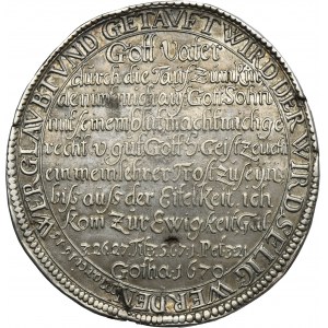 Germany, Duchy of Saxe-Gotha-Altenburg, Ernst I, Thaler Gotha 1670