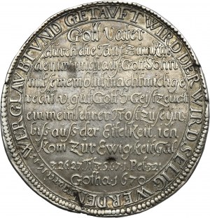 Germany, Duchy of Saxe-Gotha-Altenburg, Ernst I, Thaler Gotha 1670