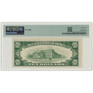 USA, Green Seal, Chicago, 10 dolarów 1934 - Julian & Snyder - PMG 55