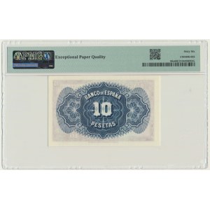 Hiszpania, 10 peset 1935 - PMG 66 EPQ