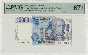 Italy, 10.000 Lire 1984 - PMG 67 EPQ