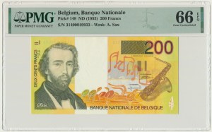 Belgium, 200 Francs (1995) - PMG 66 EPQ