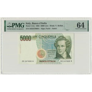 Italy, 5.000 Lire 1985 - PMG 64