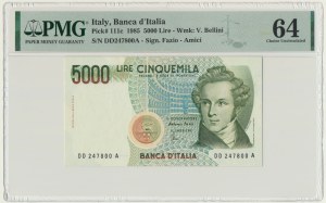 Italy, 5.000 Lire 1985 - PMG 64