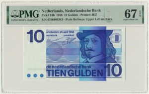Netherlands, 10 Gulden 1968 - PMG 67 EPQ