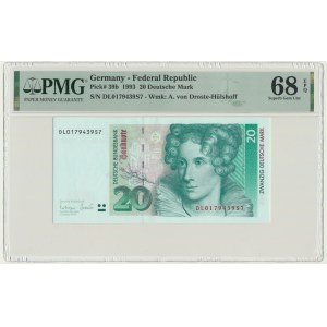 Germany, BDR, 20 Mark 1993 - PMG 68 EPQ