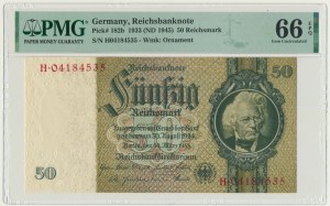 Germany, 50 Reichsmark 1933 - PMG 66 EPQ