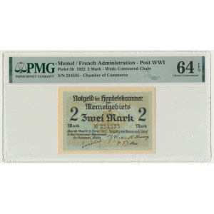 Memel (Klaipeda), 2 Mark 1922 - PMG 64 EPQ
