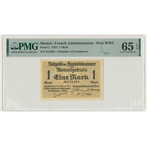 Memel (Kłajpeda), 1 marka 1922 - PMG 65 EPQ