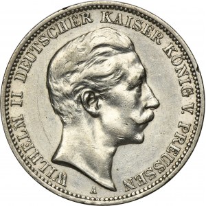 Germany, Kingdom of Prussia, Wilhelm II, 3 Mark Berlin 1911 A