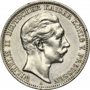 Germany, Kingdom of Prussia, Wilhelm II, 3 Mark Berlin 1911 A