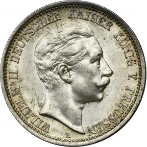 Germany, Kingdom of Prussia, Wilhelm II, 2 Mark Berlin 1906 A