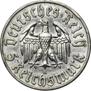 Germany, Weimar Republic, 5 Mark Berlin 1933 A