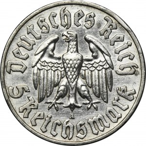 Germany, Weimar Republic, 5 Mark Berlin 1933 A