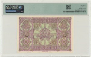 Bulgaria, 5 Leva Srebrni (1917) - PMG 55
