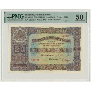 Bułgaria, 50 złotych lewów (1917) - PMG 55