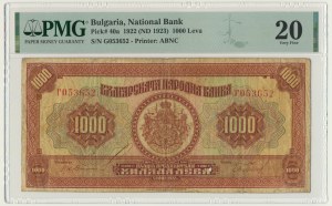 Bulgaria, 1.000 Leva 1922 - PMG 20