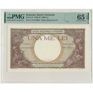 Romania, 1.000 Lei 1938 - PMG 65 EPQ