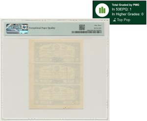 Autriche, feuille non coupée de 10 krajcars 1860 (3 pièces) - PMG 53 EPQ