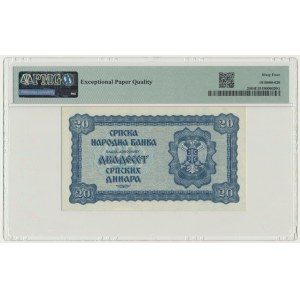 Serbia, 20 Dinara 1942 - PMG 64 EPQ
