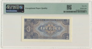 Romania, 3 Lei 1966 - PMG 66 EPQ