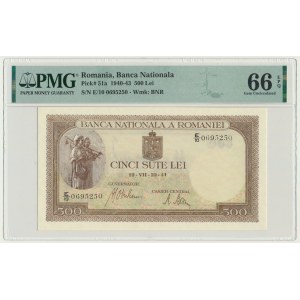 Romania, 500 Lei 1941 - PMG 66 EPQ