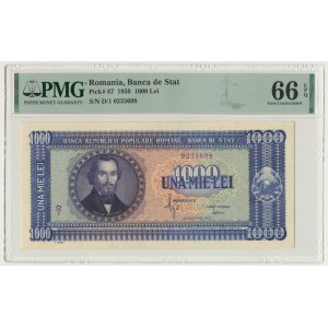 Rumunia, 1.000 lei 1950 - PMG 66 EPQ
