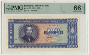 Romania, 1.000 Lei 1950 - PMG 66 EPQ