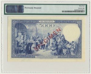 Romania, 5.000 Lei 1931 - SPECIMEN - PMG 64