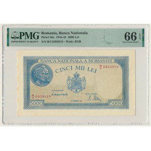 Romania, 5.000 Lei 1944 - PMG 66 EPQ