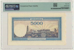 Romania, 5.000 Lei 1944 - PMG 66 EPQ