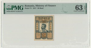 Romania, 50 Bani 1917 - PMG 63 EPQ