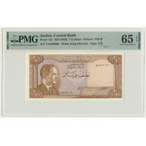 Jordania, 1/2 dinara 1959 - PMG 65 EPQ