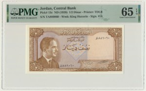 Jordan, 1/2 Dinar 1959 - PMG 65 EPQ