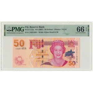 Fiji, 50 Dollars (2007) - PMG 66 EPQ
