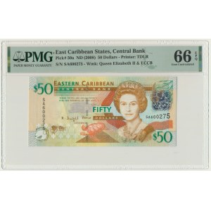 East Caribbean, 50 Dollars (2008) - PMG 66 EPQ