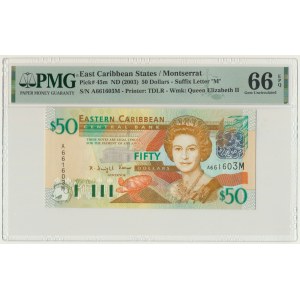 East Caribbean, 50 Dollars (2003) - PMG 66 EPQ