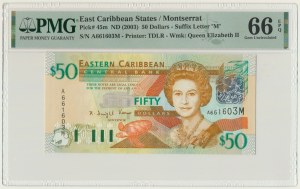 East Caribbean, 50 Dollars (2003) - PMG 66 EPQ