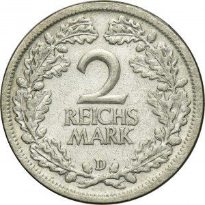 Germany, Weimar Republic, 2 Mark Munich 1926 D