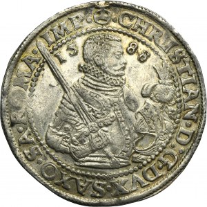 Germany, Saxony, Christian II, Thaler Dresden 1588 HB