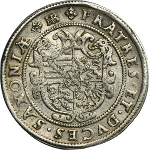 Germany, Saxony, Christian II, Johann Georg I and August, Halfthaler Dresden 1594 HB