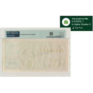 Germany, 100 Mark 1910 - BACK SPECIMEN - PMG 67 EPQ