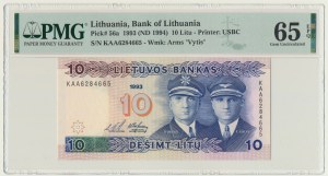 Lithuania, 10 Litu 1993 - KAA - PMG 65 EPQ