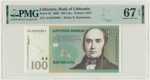 Lituanie, 100 litres 2000 - AA - PMG 676 EPQ