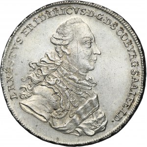 Germany, Duchy of Saxe-Coburg-Saalfeld, Ernst Friedrich, Thaler Saalfeld 1765 ICK