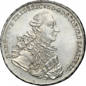 Germany, Duchy of Saxe-Coburg-Saalfeld, Ernst Friedrich, Thaler Saalfeld 1765 ICK